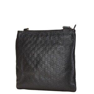 Gucci Bag Crossbody Leather Black ssima Shoulder